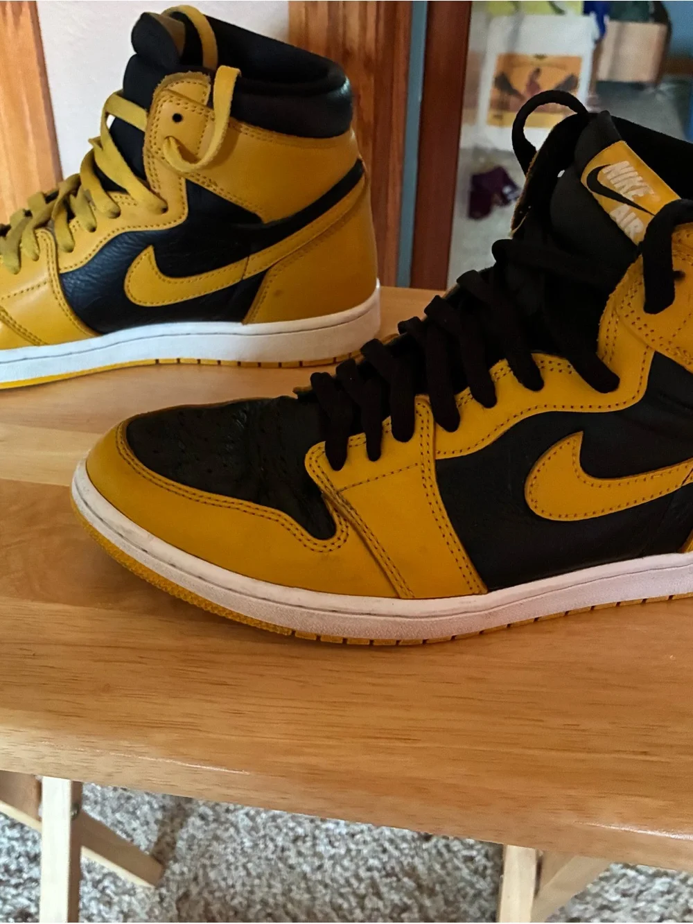 Nike Men’s High-Top Sneakers - Yellow & Black